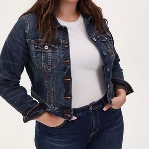 Torrid crop denim jacket
